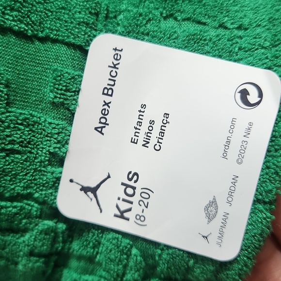 Jordan Kids Bucket Hats Green and Orange - Picture 6 of 8